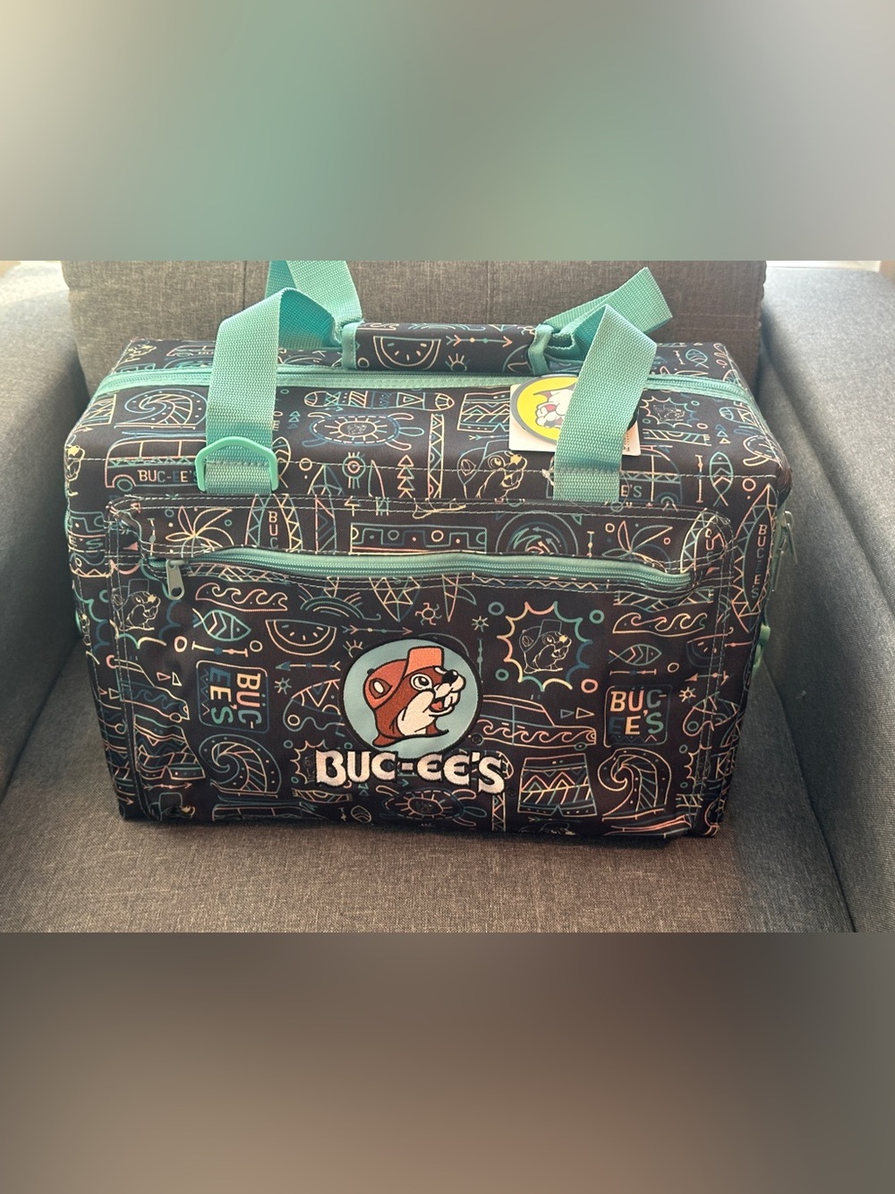 Bucees Summer Prints 24 Can Insulated Cooler With Handles & Carry Strap NWT